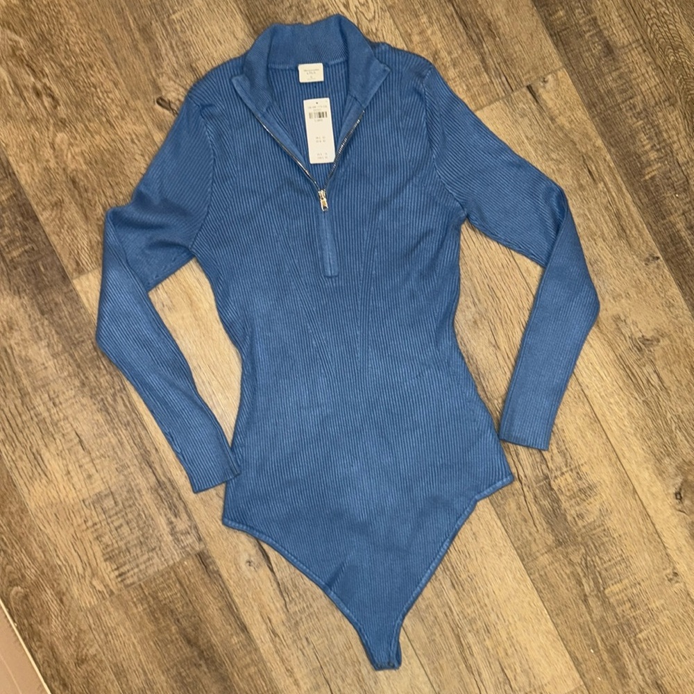 Abercrombie Knit Half Zip Sweater Bodysuit
